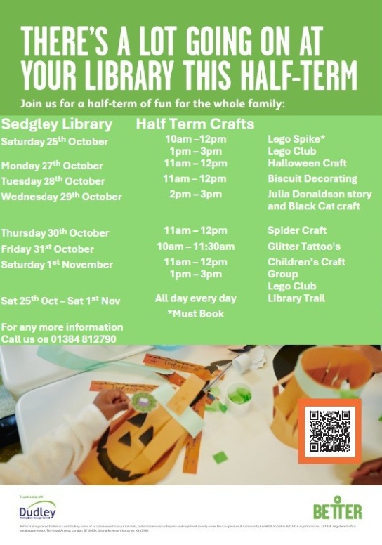Sedgley Library - Children's Half Term Activities
